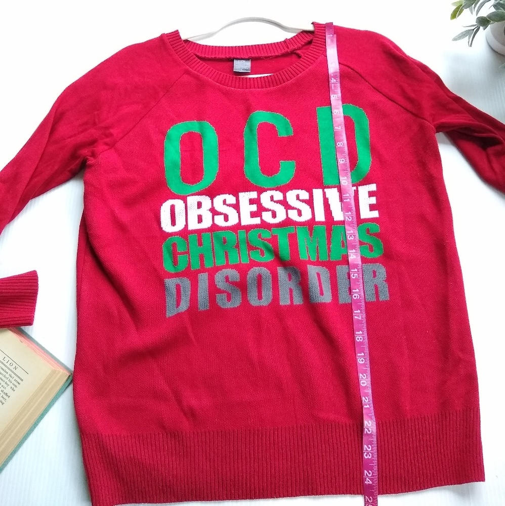 Obsessive christmas disorder red knit sweater - Picture 3 of 6